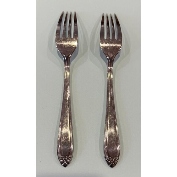 Lenox Unknown Pattern Discontinued Stainless Dinner Forks Flatware Vietnam - Picture 2 of 5